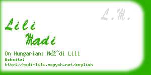 lili madi business card